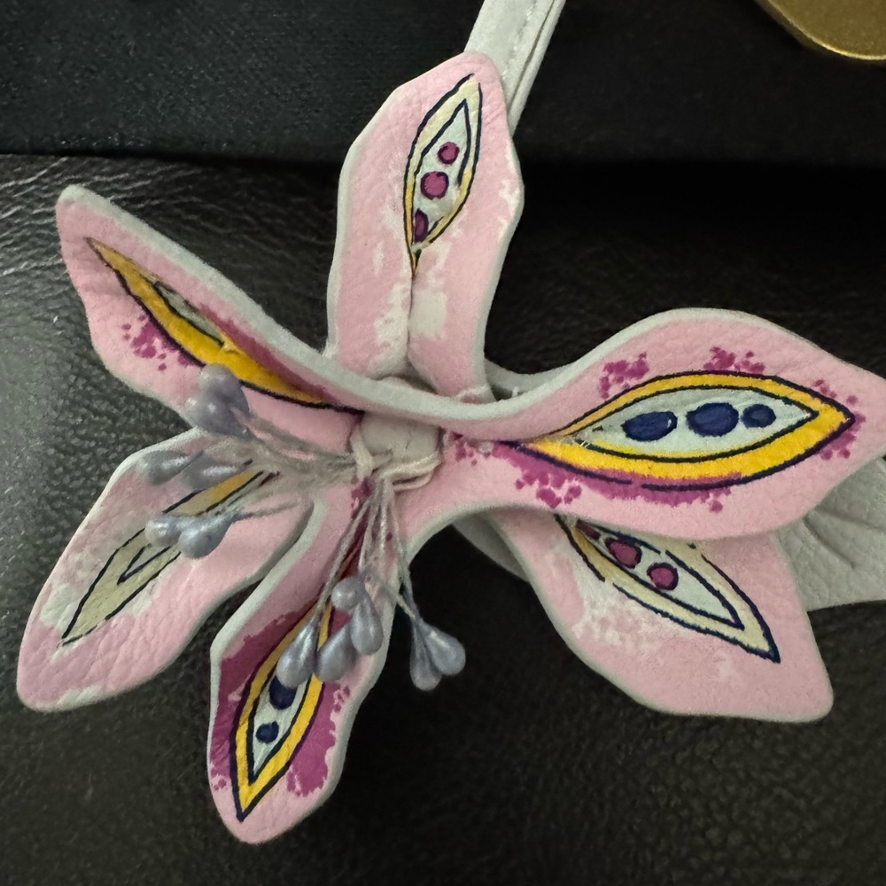 Vera Bradley Pink Floral Leather Accessory